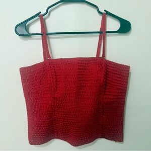 Juliana Collezione Vintage, Red, Textured Top W/Removable Straps, Size 2